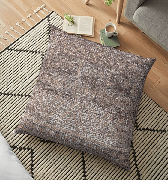 Grey Hand knotted sofa cushion